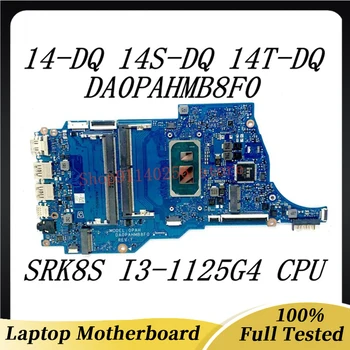Материнская плата DA0PAHMB8F0 для материнской платы ноутбука HP Pavilion 14-DQ 14S-DQ 14T-DQ с процессором SRK8S i3-1125G4 DDR4 100% Полностью протестировано Хорошо