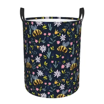  Милые шмели Цветочная корзина для белья Складная корзина для одежды медоносной пчелы для хранения детских игрушек