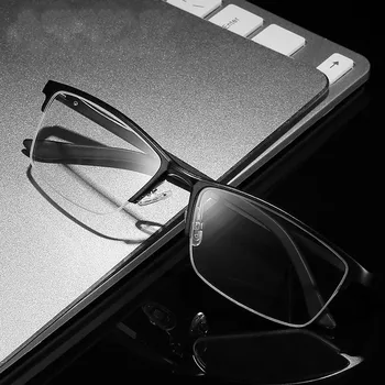 Модные очки для пресбиопии Стильные очки в полуоправе Очки для чтения с блокировкой синего света Диоптрии от 75 до +400