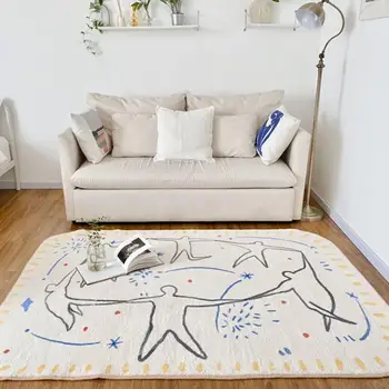мультяшный флис скандинавский коврик для спальни американские ковры в стиле ретро ковры для украшения гостиной большой площади гардероб коврик для гостиной моющийся