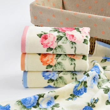 Мягкие полотенца с печатью цветка пиона Быстросохнущие полотенца для ванной Салфетка для лица Домашний текстиль Гостиничные принадлежности