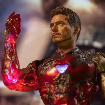 Новая Лига Мстителей 4 Финальная битва Gk Iron Man Mk85 Коленопреклоненное кольцо на палец Ограниченная серия Статуя Модель Портативный подарок
