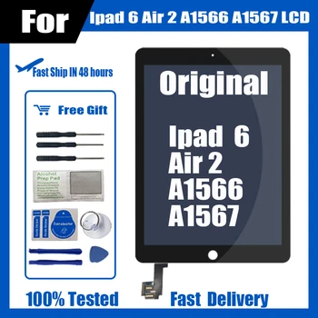 НОВИНКА Оригинал для Apple iPad 6 Air 2 ЖК-дисплей Сенсорный дисплей Дигитайзер в сборе Замена для iPad 6 A1567 A1566 ЖК-панель