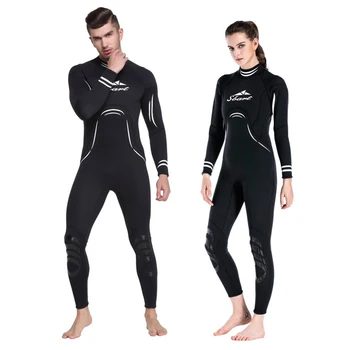  Новый 3 мм неопреновый водолазный костюм для мужчин и женщин Цельный с длинным рукавом толстый теплый плавательный костюм для серфинга Водные виды спорта Парус Дайвинг Костюм