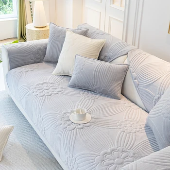 Однотонный чехол для дивана для гостиной Дом Ретро Камелия Стеганый диван Подушка Comfor Plush Подушка Противоскользящая ткань для дивана