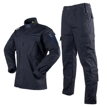 Оптовая тактическая униформа Куртка и брюки BDU Открытый бой Черный темно-синий Одежда Униформа FA017 тактический