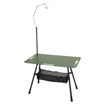  Открытый стол для кемпинга Пикник Небольшой чайный столик Подъемный походный стол из алюминиевого сплава с держателем для подсветки Пляж на заднем дворе На открытом воздухе