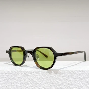 Очки в малой оправе Круглые солнцезащитные очки из ацетата в стиле ретро для женщин Японцы Очки James Tar* для мужчин 485 lentes de sol mujer