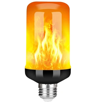  светодиодная лампочка с эффектом пламени E27, декоративная мерцающая реалистичная лампочка огня, лампа для украшения фестиваля