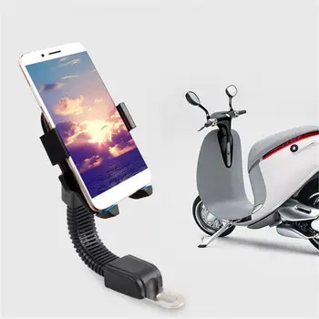 Удобное крепление для телефона на мотоцикле Ударопрочное вращение на 360 градусов Нескользящая подставка для электромобильного телефона Мобильный аксессуар
