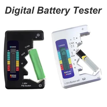 Цифровой тестер батареи Универсальный тестер батареи Тестеры небольших батарей для бытовых батарей AAA AA C D 9 В 1,5 В