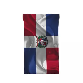Чехол для очков Доминиканская Республика Флаг Портативный Squeeze Очки Чехол Сумка